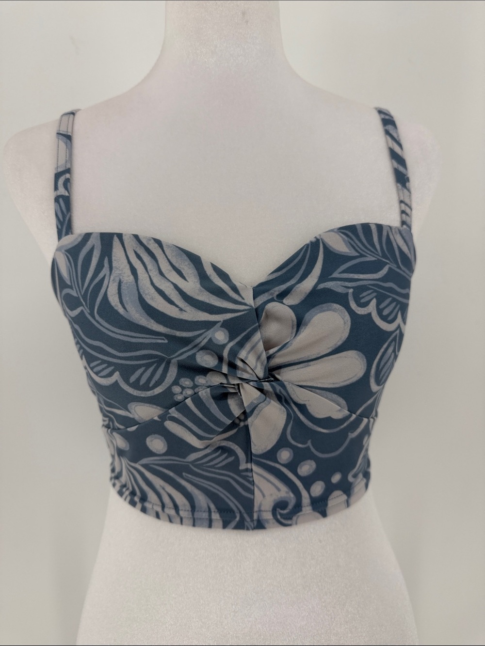 Free People FP Movement Floral Twist Front Longline Sports Bra Crop Top Size S